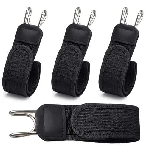 Stück Gürtel Ohne Schnalle, Elastischer Gürtel Herren Damen, Buckle Less Belt mit Metallhaken, Gürtel Klettverschluss, Verstellbare Unsichtbare Seitliche Elastische Gürtelhaken für Jeans Hosen Kleid 4