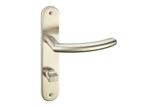 SO-TECH® Drückergarnitur Türdrücker LINUS Edelstahl gebürstet Langschild, Bad / WC Türen Türgarnitur