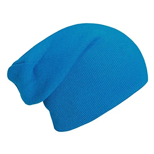 DonDon Mütze Herren Mütze Damen Wintermütze Slouch Beanie - Hellblau