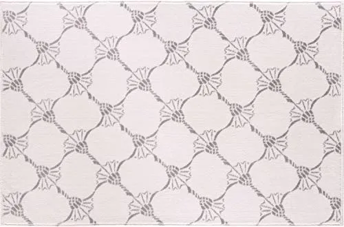 Joop! Badteppich Repetition 50x70 cm - Eleganter Badteppich aus 100% Baumwolle mit Cornflower Allover-Muster, maschinenwaschbar und ideal für ein stilvolles Badezimmer.