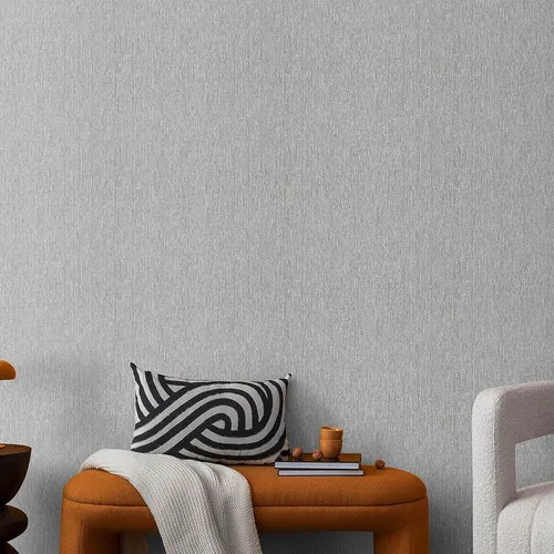 Guido Maria Kretschmer Vliestapete Linien Struktur Silber Metallic - Moderne Vliestapete in Silber mit abziehbarem Design. Ideal für alle Räume, lichtbeständig und hoch waschbeständig für langanhaltende Freude.