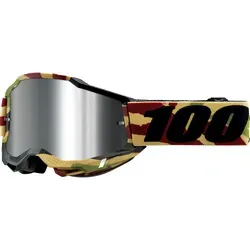 100% Accuri 2 Extra MTB Moto Brille Mission - Sportbrillen mit 17,5% größerem Sichtfeld, weichem Gesichtsschaum und silikonbeschichtetem Band für maximalen Halt und Komfort beim Mountainbiken.