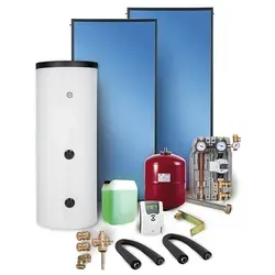 Solaranlage Paket Warmwasser Flachkollektoren 7,53m2