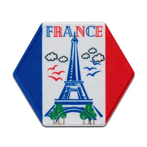 Wabe Frankreich Land - Aufnäher, Bügelbild, Aufbügler, Größe: 0 x 0 cm