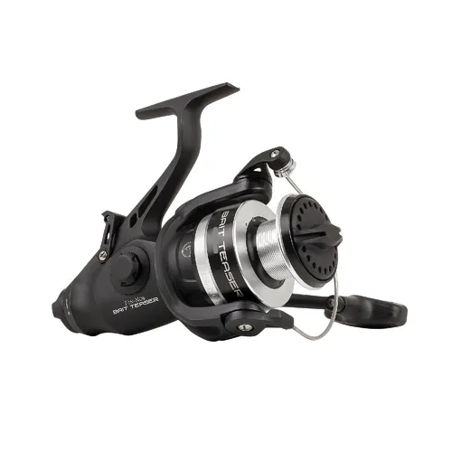 FIN-NOR Bait Teaser FS 60 - Hochwertige Freilaufrolle für Süßwasserangeln - Angelrollen für Süßwasserangeln, ideal für alle Fischarten. Mit Aluminiumspule und 5 Kugellagern für reibungslosen Betrieb und hohe Belastbarkeit bis 10,9 kg.