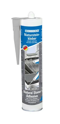 WEICON Natursteinkleber - Haftstarker Kleber für Naturstein und Keramik - Klebstoffe für Innen & Außen, ideal für senkrechte Flächen, frostsicher und temperaturbeständig von -40 °C bis +90 °C, schnell härtend und elastisch.