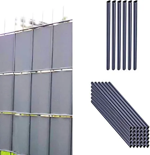 Alaskaprint 30xBefestigungsclips Sichtschutz Klemmschienen für Sichtschutzstreifen Doppelstabmatten Garten Klemmstreifen zur Befestigung von Sichtschutzstreifen Sichtschutzfolie Zaunfolie Grau