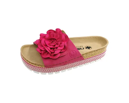 Rieker Damen Sandalen 69562 - Wanderschuhe mit Plateauabsatz, ideal für Komfort und Stil bei sommerlichen Outdoor-Aktivitäten.
