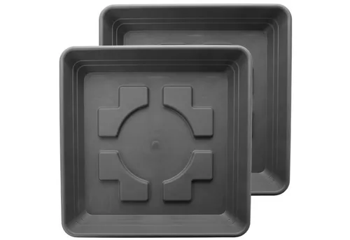 Centi Pflanzkübel Robuster Untersetzer anthrazit für Pflanzkübel (2er-Set)