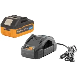 Procraft Starter Pack 20 V mit Ladegerät und Turbo Akku - Praktisches Starter Pack mit 20 V Ladegerät und 4,0 Ah Turbo Akku für effiziente Energieversorgung. Ideal für Heimwerkerprojekte und zuverlässigen Einsatz.