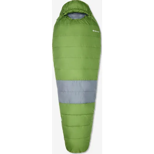 Marmot Trestles Elite Eco 30 Schlafsack - Mumienschlafsack für kalte Nächte bis -24°C, aus 100% recycelten Materialien, leicht und kompakt mit isoliertem Zugluftschutz für optimalen Komfort beim Camping und Wandern.