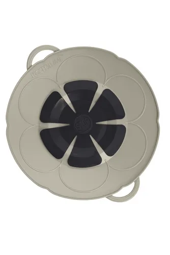 Kochblume Universaldeckel Größe S in Taupe - Überkochschutz für alle Herdarten – ideal für stressfreies Kochen und saubere Küchen!