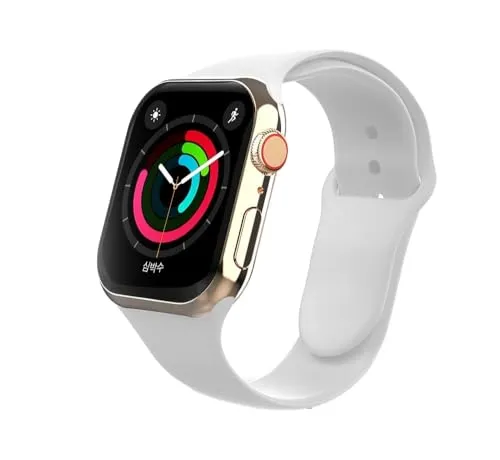 Swissten Armband aus Silikon, kompatibel mit Apple Watch 42 und 44 mm, Weiß