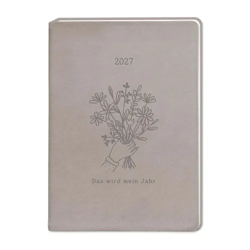 GRAFIK WERKSTATT Das Original | Terminplaner Lederlook 2027 Taupe | Taschenbuch