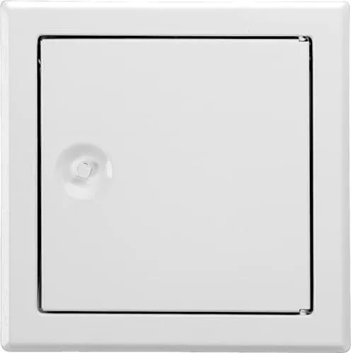 Upmann Revitür Softline sv 450x450 mm - Vierkantverschluss RAL9016 - Falttüren aus pulverbeschichtetem Stahlblech in RAL 9016, ideal für saubere Abschlüsse und flexiblen Zugang in Wand oder Decke.