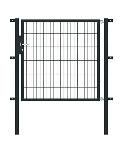 Einzeltor ALBERTS Flexo 125 x 120 cm Typ 6/5/6 - Gartentor aus robustem Metall, anthrazitfarben und inklusive stabilen Pfosten für hohe Sicherheit und Langlebigkeit.