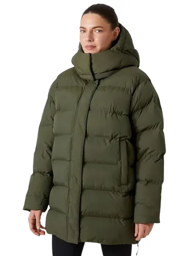 Helly Hansen Damen Aspire Puffy Parka, 432 Grün, M - Funktionsjacke für den Winter mit hoher Wärmeisolierung und PFC-freiem Material. Ideal für urbanes Leben und Outdoor-Aktivitäten, bietet dieser kuschelige Parka zusätzliche Styling-Optionen.