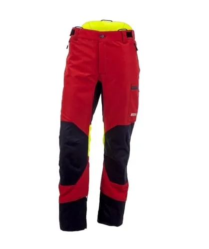 KOX Schnittschutzhose Duro 3.0 Rot/Gelb Größe 54