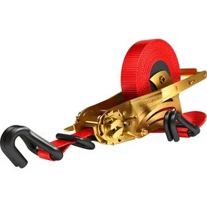 Kerbl Spanngurt 37184, 4,5m mit Ratsche und Spitzhaken - Hochwertiger Spanngurt mit 1200 kg Zurrkraft, ideal zur Ladungssicherung. Mit automatischer Aufrollung und D-Ring zur einfachen Verankerung.