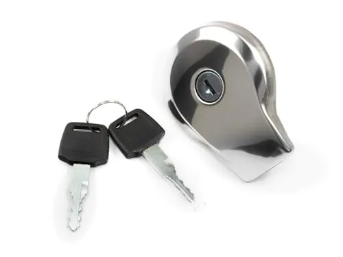 No-Name Tankdeckel abschließbar für Yamaha Motorrad, Silber, Metall