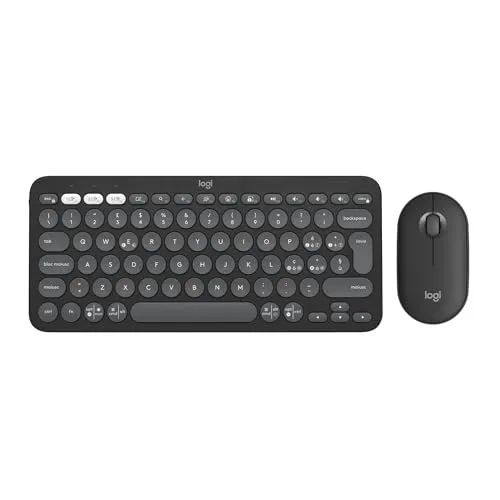 Logitech Pebble 2 Combo – Kabelloses Tastatur- und Maus-Set in Rosa