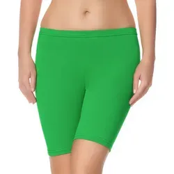 Ladeheid Leggings Damen Shorts Radlerhose Unterhose Hotpants kurze Hose Boxer LAMA04 (1-tlg) elastischer Bund grün S-M
