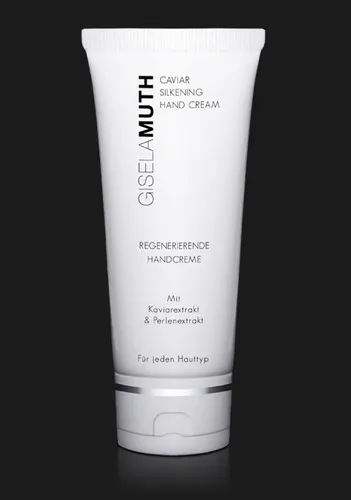 GISELA MUTH Caviar Silkening Hand Cream 75ml - Luxuriöse Handcreme mit Kaviar-Extrakt für geschmeidige Hände. Ideal für die tägliche Pflege und Feuchtigkeitsversorgung. Inhalt: 75 ml, für ein samtweiches Hautgefühl.