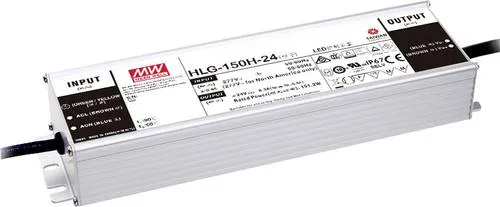 Mean Well MW HLG-150H-36A LED-Treiber - LED-Trafo für konstanten Strom und Spannung, ideal für anspruchsvolle Anwendungen mit IP65 Schutzklasse und breitem Eingangsspannungsbereich.
