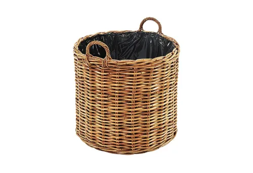 Kobolo Pflanzkübel Übertopf – Eleganter Rattan Pflanzkorb lacak - Garten-Zubehör mit elegantem geflochtenem Rattan-Design, ideal für Zimmerpflanzen und den geschützten Außenbereich. Mit eingeleiteter Folie für müheloses Bepflanzen ohne zusätzliche Töpfe.