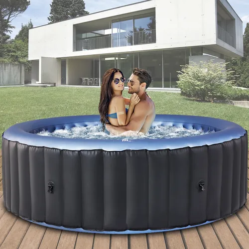 Whirlpool aufblasbar Mspa Bergen 6 Personen Outdoor Wellness Spa Pool Ø204x70 cm