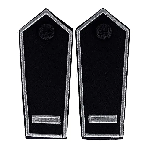 RescPol Schulterklappen Paspel grau + 1 Balken grau in schwarz von RescPol