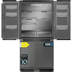 Cecotec Kühl-Gefrierkombination Bolero CoolSilver 4D BI 526 Select D