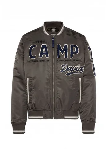 CAMP DAVID Blouson mit großem Frottee-Logo in grün M (50) in grün von CAMP DAVID