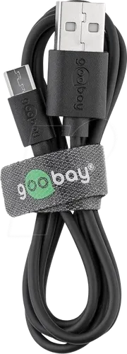 GOOBAY 72227 - Sync- & Ladekabel, USB-A -> micro USB, 1 m