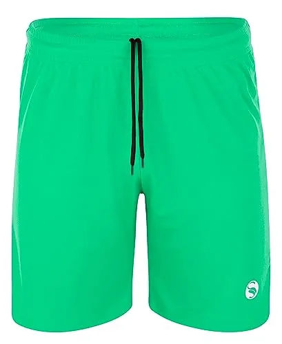 STARK SOUL Sporthose kurz ohne Innenslip - feuchtigkeitstransportierende Trainingshose, elastischer Bund, Herren und Kinder Größen, Grün, Größe XL