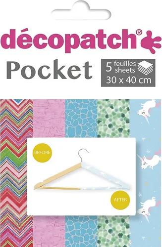 CLAIREFONTAINE Bastelkartonpapier Clairefontaine Décopatch DP030C - Packung Déco Pocket No.30, für alle