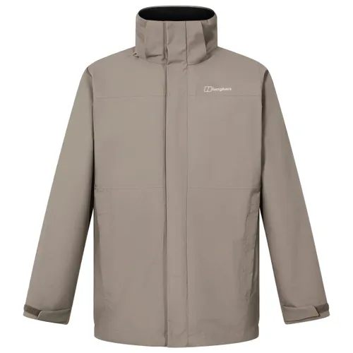 Berghaus Hillwalker 2.0 InterActive Jacket AM brown (LQ9) S - Wasserdichte und atmungsaktive Jacke aus 2-lagigem GORE-TEX ePE für Herren, ideal zum Wandern. Verstellbare Kapuze und InterActive-Frontreißverschluss für flexible Kombinationsmöglichkeiten mit Fleece.