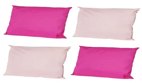 JACK 4X Outdoor Lounge Kissen 30x50cm viele Farben Dekokissen inkl. Füllung Wasserfest Sitzkissen Garten Stuhl, Farbe:2X Pink - 2X Rosa