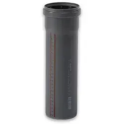 Produktbild HT Safe Abflussrohr mit Steckmuffe und Gummidichtung (Ausführung: DN 90 L=1500 mm)