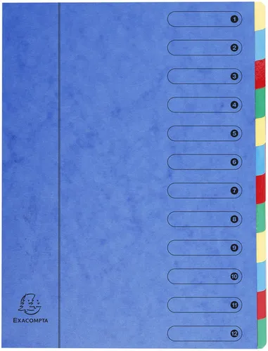 Ordnungsmappe 12-teilig A4 Harmonika blau