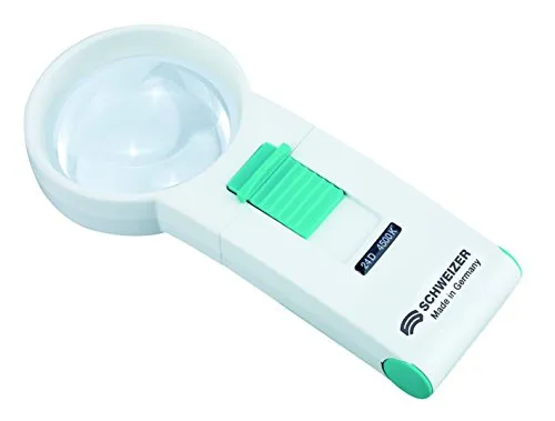 Schweizer Optik - ÖKOLUX plus mobil Handleuchtlupe - 24 D / 7-fach / 55 mm / 6500 K