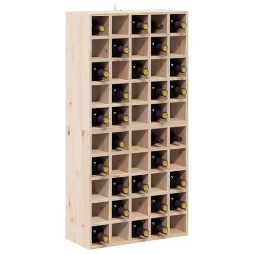 vidaXL Weinregal 2er Set aus Kiefernholz - Rustikales und elegantes Weinregal aus massivem Kiefernholz, ideal für Wohnzimmer oder Küche. Modular und stabil, bietet es Platz für verschiedene Flaschengrößen und fügt sich harmonisch in jedes Ambiente ein.