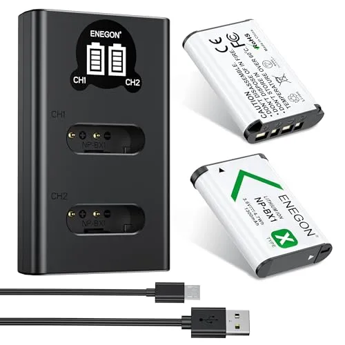 ENEGON Akku NP-BX1 (1300mAh 2-Pack) für Sony Kameras von ENEGON