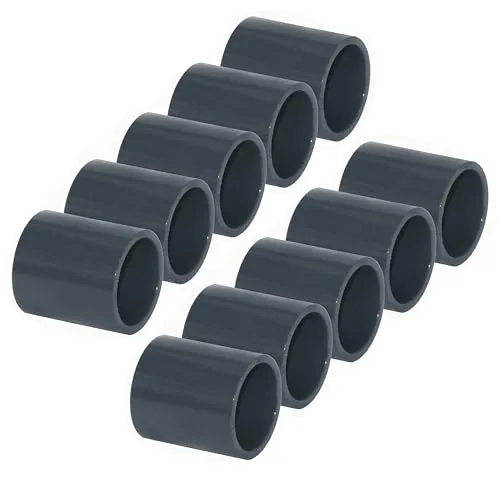 HAF 10x PVC Fittings Muffe 63mm | Hochwertige Klebemuffe für Rohrverbindungen - 10x PVC Fittings Muffe 63mm, ideal für vielseitige Rohrverbindungen. Hergestellt aus robustem PVC für hohe Witterungsbeständigkeit und Langlebigkeit. Perfekt geeignet für Poolverrohrung, Teichanlagen und mehr.