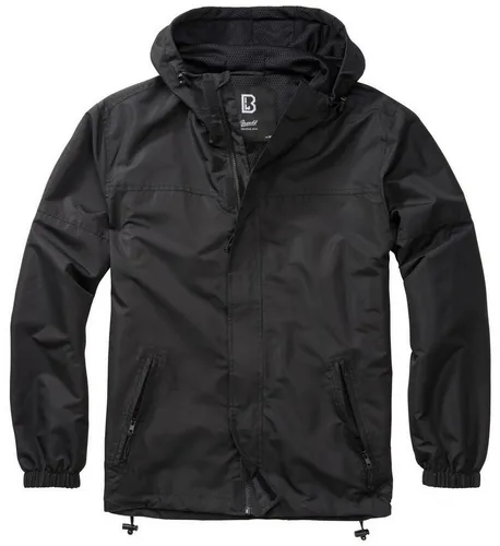 Brandit Summer Frontzip Windbreaker - Schwarz, Größe XL - Funktionsjacke, wind- und wasserabweisend mit Mesh Innenfutter und praktischen seitlichen Reißverschlusstaschen, ideal für aktive Freizeit.