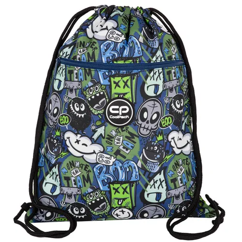 COOLPACK Vert licht Gymbag Turnbeutel Rucksack Sportbeutel Tasche MONSTER TEAM