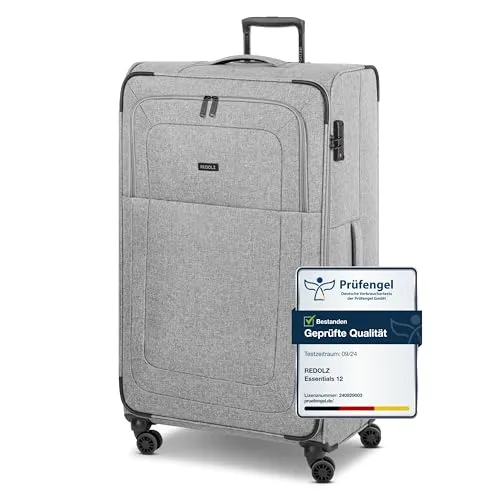 Redolz Weichgepäck-Trolley Essentials 12 - Weichschalenkoffer mit 4 Rollen, TSA-Schloss und 130 l Volumen – ideal für Reisen und bequemes Handling.