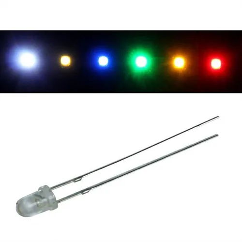50x Superhelle LEDs 3mm Kalt Weiß 6000K 20mA 3,2V 4000…6000mcd 30° Konventionell