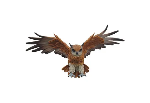 Fachhandel Plus Tierfigur Dekofigur Eule fliegend - Dekofigur „Fliegende Eule“ aus wetterfestem Polyresin – Ein kunstvoller Blickfang für drinnen und draußen, ideal für Naturliebhaber und als Geschenk.