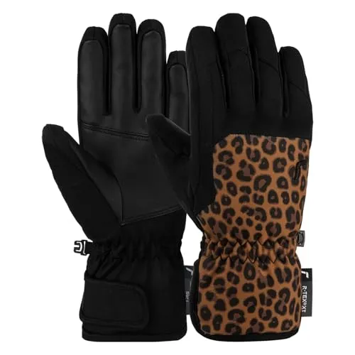 Reusch Damen Skihandschuhe Keira R-TEX® XT Schwarz - Verstellbare Skihandschuhe für Damen mit wasserdichter R-TEX XT Membran und isolierender R-LOFT(TM) Füllung. Ideal für kalte Tage im Schnee, bieten sie hervorragenden Komfort und Wärme.